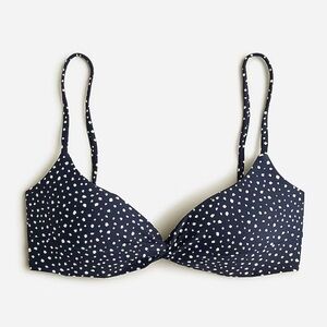 J Crew Strappy Twist Bikini Top in Dot Navy Womens Size 3X